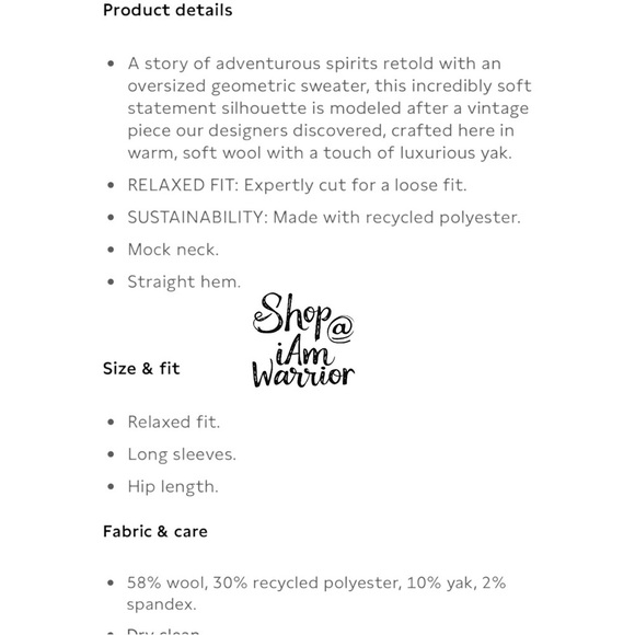 Banana Republic southwestern mock-neck wool pullover sweater *shop@ianwarrior - Picture 12 of 13